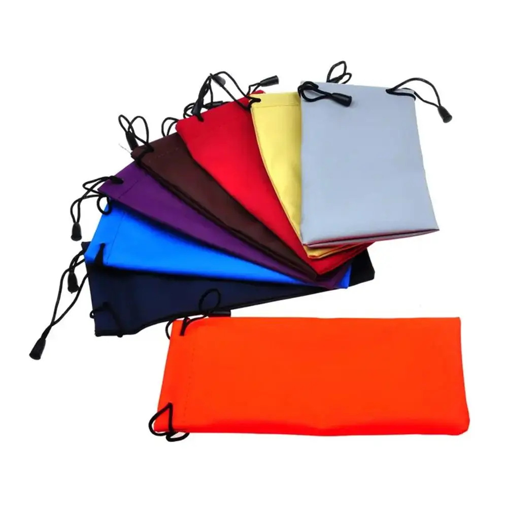 Мягкие тканевые сумки для очков, однотонные сумки для солнцезащитных очков на шнурке, индивидуальный футляр для очков, аксессуары для близорукости H8L5