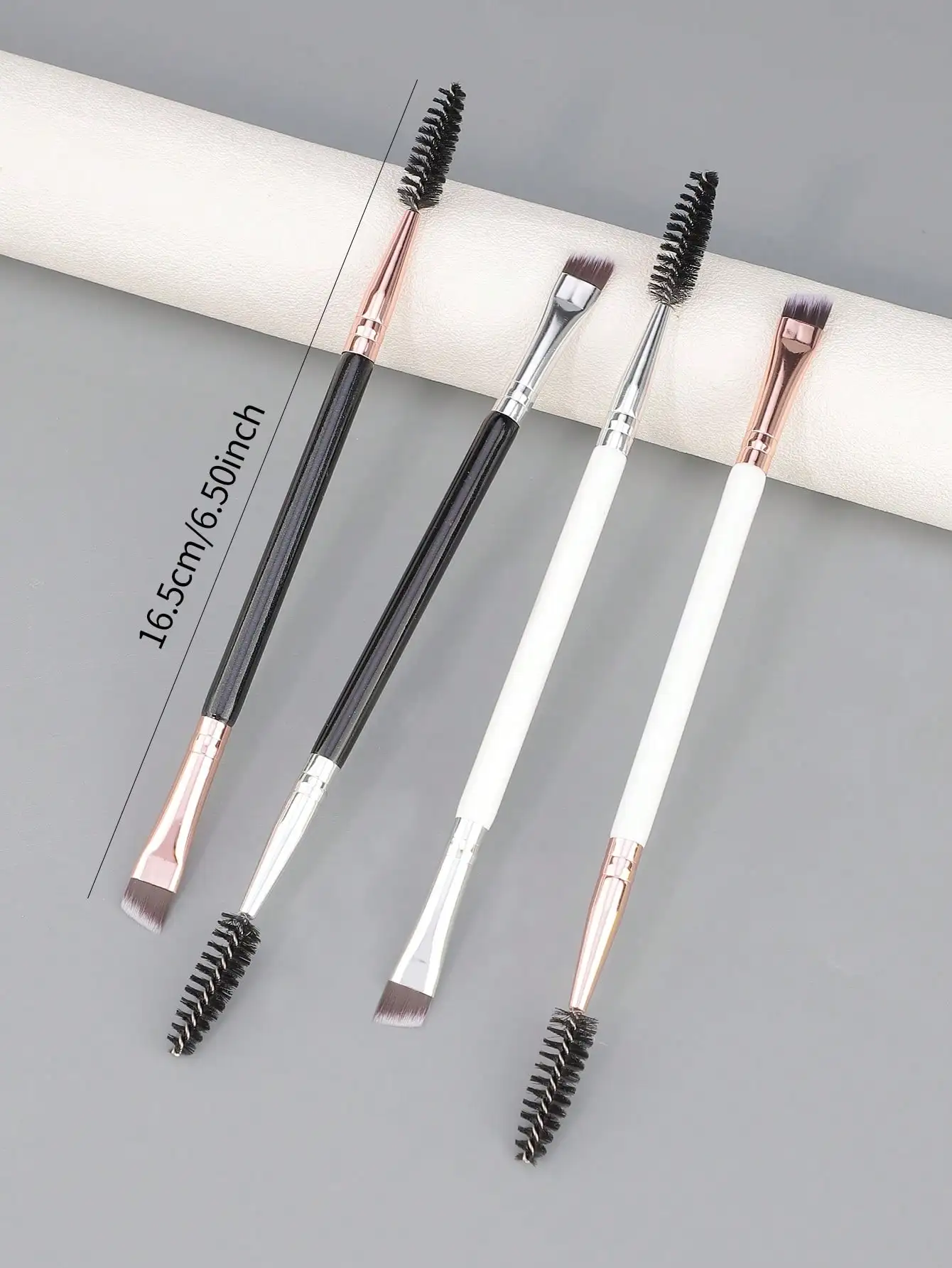 1 Pcs Travel Makeup Brush Set With Built‑in Mirror Portable Cosmetic Brushes Kit For Eyeshadow Blush Foundation