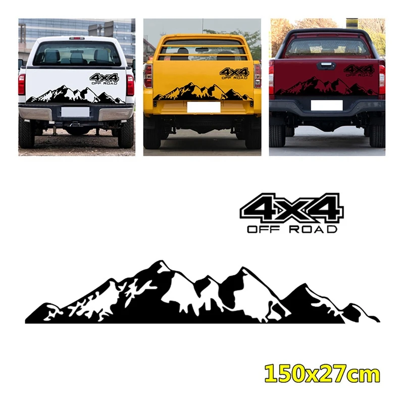 3X Car Sticker 4X4 Off Road Graphic Decal For Ford Ranger Raptor Pickup Isuzu Dma Nissan NAVARA Toyota Hilux Accessories