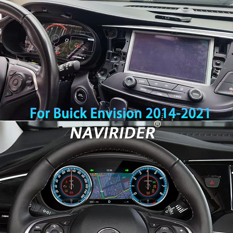 

Colorful LCD Instrument Speedometer Instrument Cluster For Buick Envision 2014-2021 1920*720P CarPlay Virtual Cockpit Dashboard
