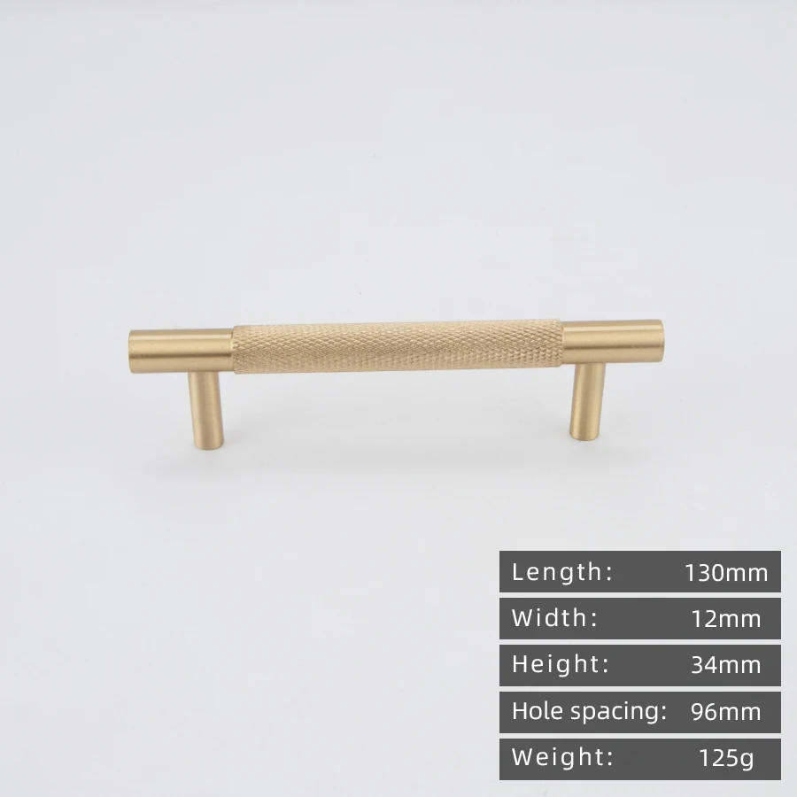 KEDLO Massief messing knoopgreep 500mm lange handgreep keukenkast Europese stijl licht luxe geborsteld messing gouden handgreep