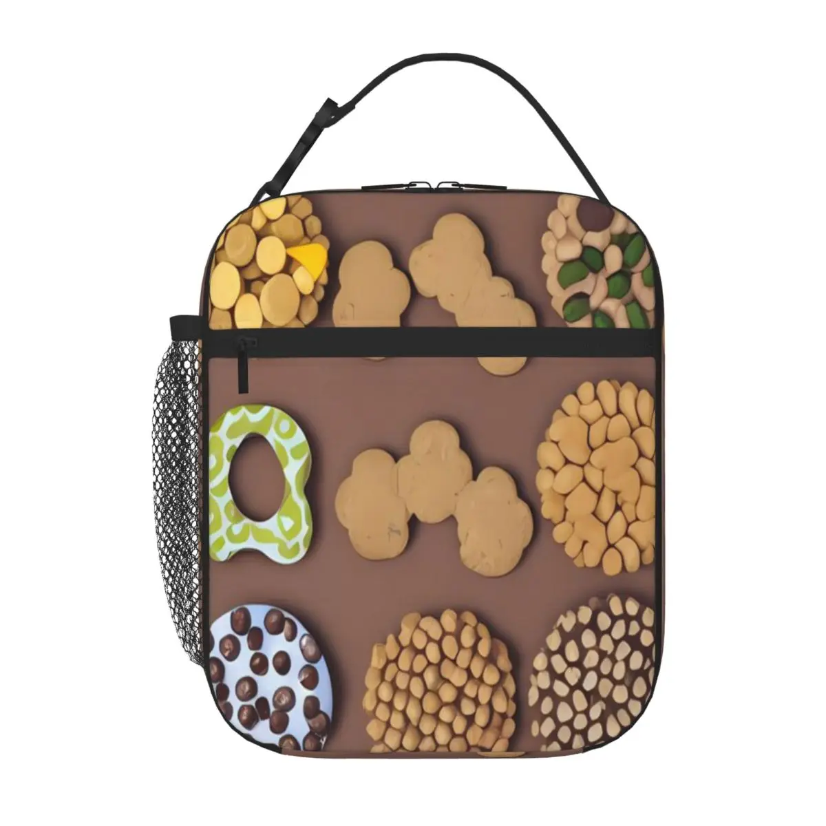 Hot Sale Just Delicious 13 Rainbow Print Insulated Tote Diet Meal Packing Carry Lunch Bag