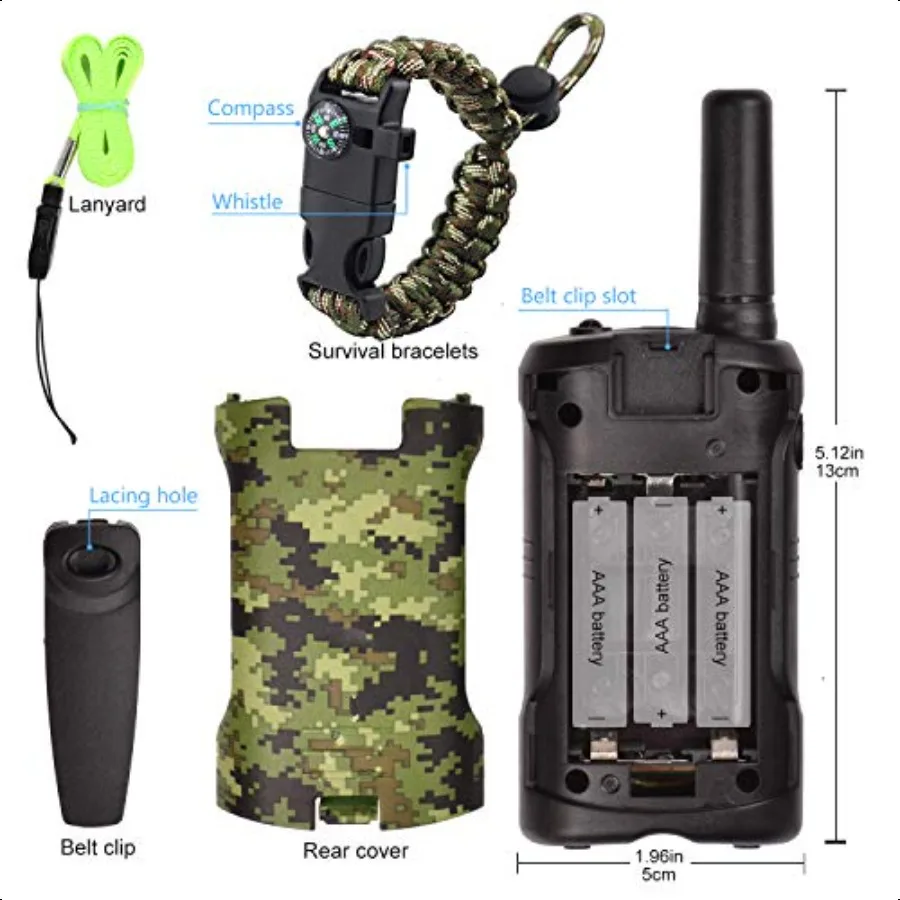 Walkie Talkies for 22 Channel 2 Way Radio iles Long Range Handheld Walkie Talkies Durable Toy Best Birthday Gifts for 6 Year Ol