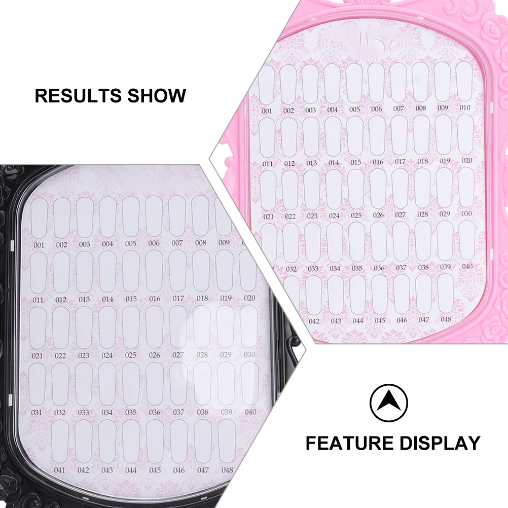

2Pcs Fake Nails Display Boards European Style Lightweight Nail Cards Nail Salon Decor Manicure Display Tool