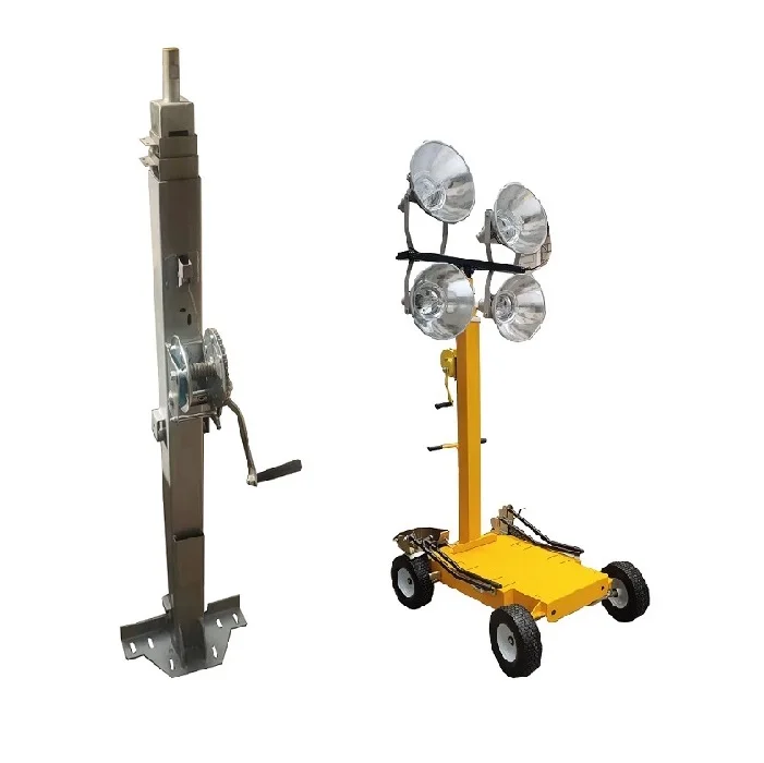 

5 meters telescopic pole mast with manual winch for lighting tower