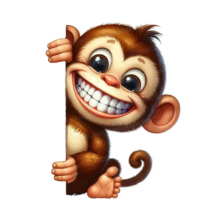 

Funny Cute Animal Wall Stickers for Kids Bedroom Home Decor Car Decals - Adorable Background Decoration for Children's Room AA74