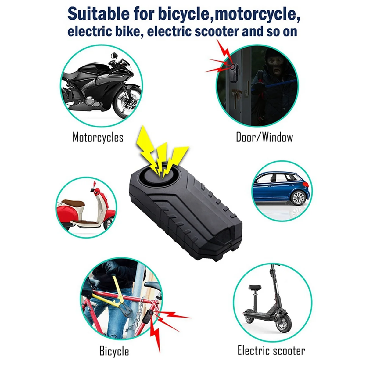 USB Charge Bicycle Vibration Alarm Waterproof Motorcycle Electric Bike Alarm Remote Control Anti Lost Security Sensor