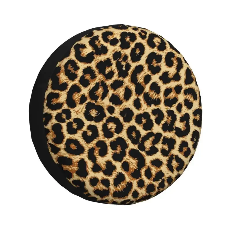 

Leopard Spare Tire Cover for Jeep Hummer Sexy Animal Fur SUV RV Trailer Car Wheel Protectors Accessories 14" 15" 16" 17" Inch