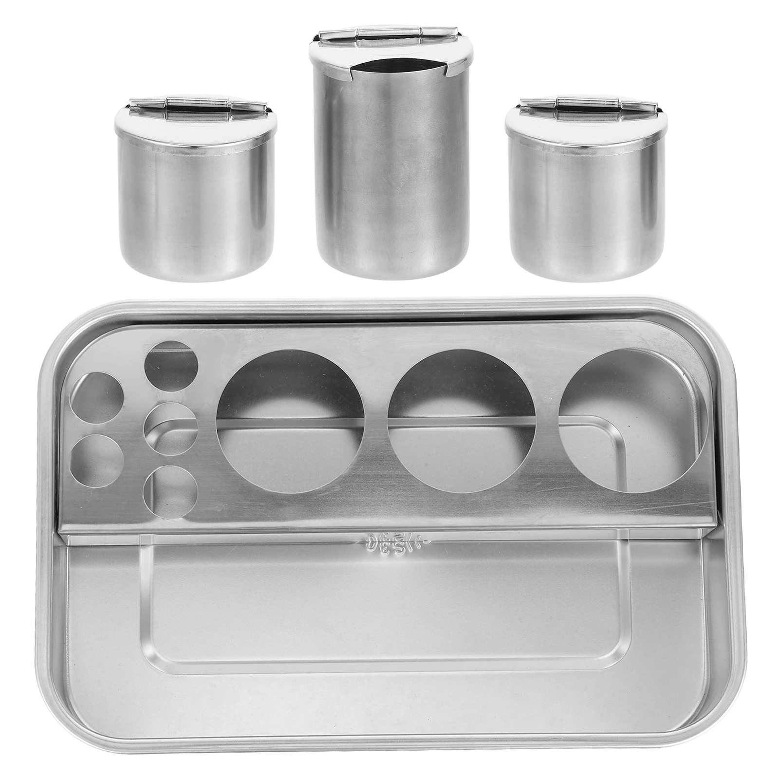 

Stainless Steel Medical Instrument Tray Square Treatment Plate Multi-Use Nurse Dispensing Tool for Home