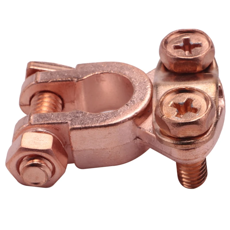 1 Pair Brass Battery Terminals Connectors Clamps Positive 15Mm Negative 13Mm Top Post Battery Terminal Protector Set