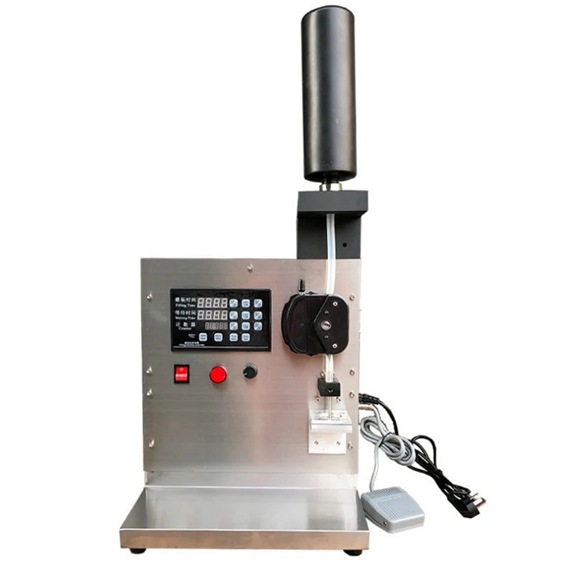 

Vertical Semi Automatic Heating Liquid Filling Machine Lip Gloss Nail Polish Liquid Vitamin D Filling Machine with Hopper