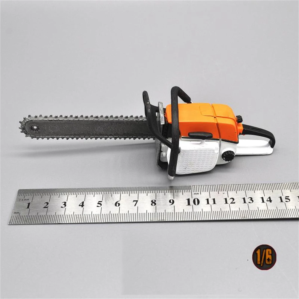 

Лидер продаж, модель игрушечной цепной пилы 1/6, древесная пила, ужасный материал из ПВХ для кукол, компоненты для кукольных сцен