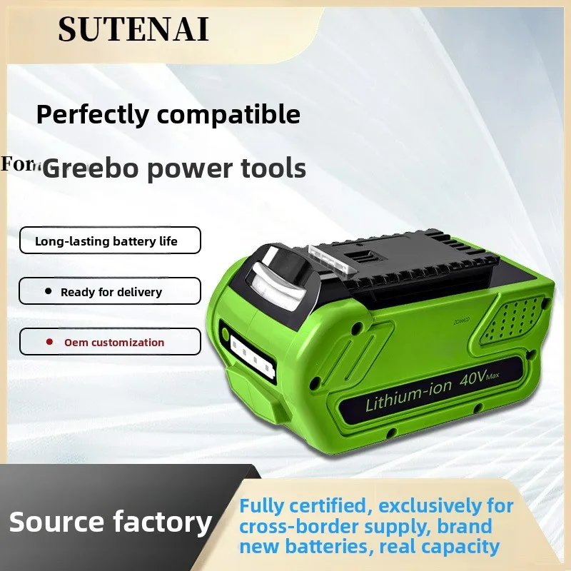 Сменный литий-ионный аккумулятор G-MAX, 8000 мАч, 40 В для GreenWorks 20292 20302 20672 20202 20322 20262 29302 29463, перезаряжаемая батарея