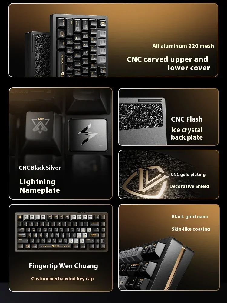 VGN Flash75 magnetisch toetsenbord aluminium behuizing pakking hot-swap RGB RT0.8kHZ 001mm snelle trigger aangepaste bekabelde gaming toetsenbord cadeau