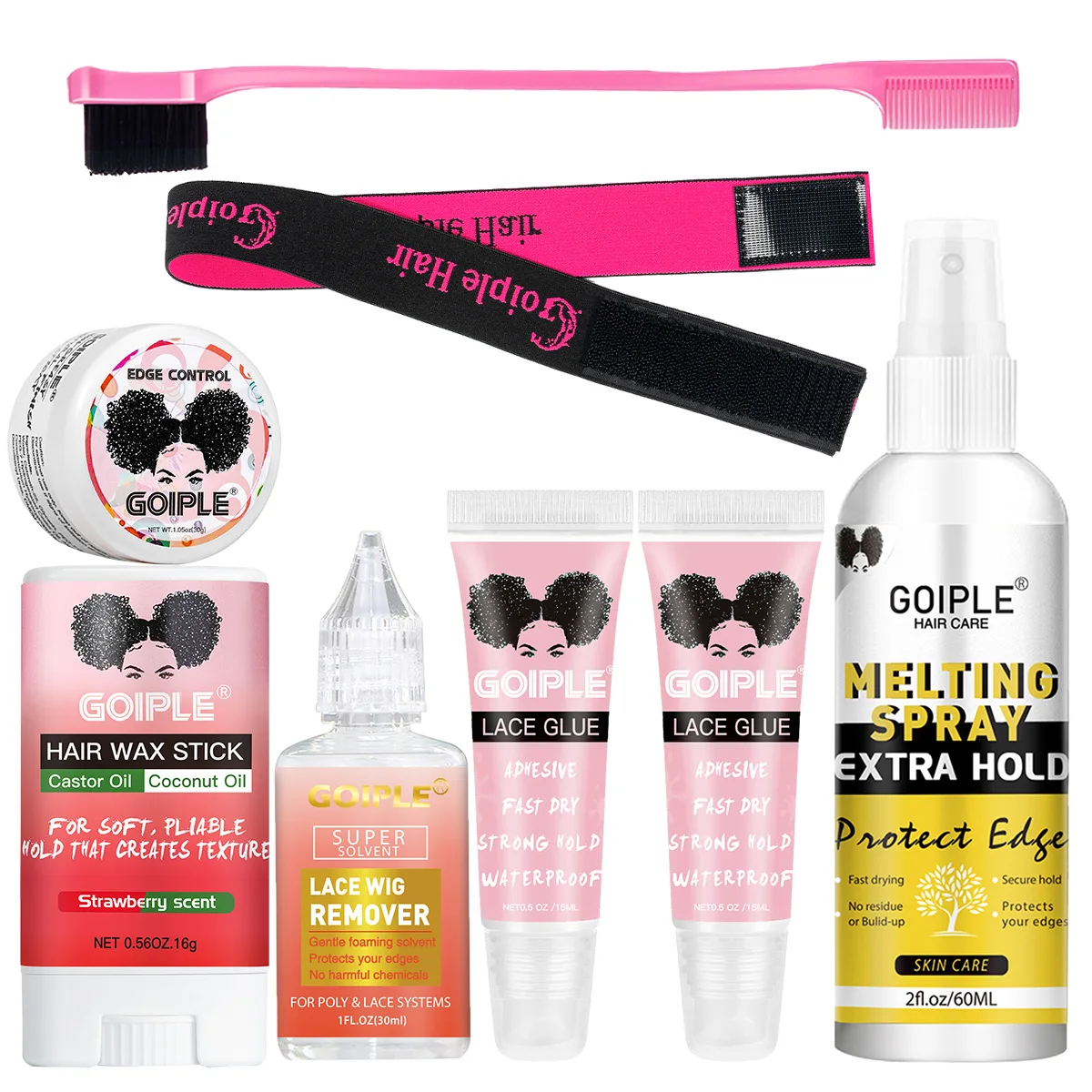 

Воск-стик для гладкой укладки волос, гель-воск для фиксации непослушных прядей, средство для удаления клея с кружевных париков и фронтальных накладок