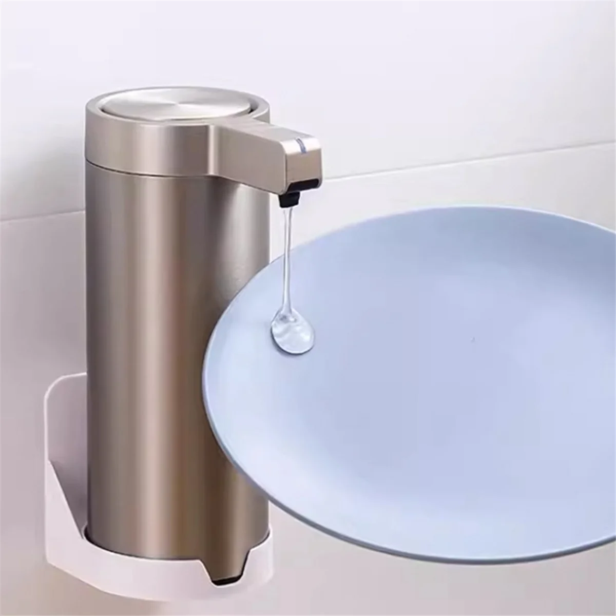 Stainless Automatic Liquid Soap Dispensers Kitchen Metal Lotion Bottle Touchless Induction Sensor Bathroom Accessories-A