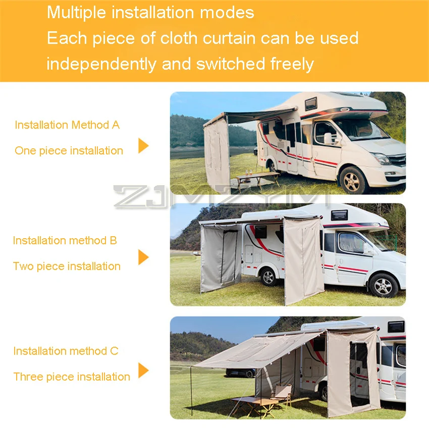 RV Side Tent Sunshade Canopy Side Expansion Fence RV Specific Side Tent 420D Oxford Cloth