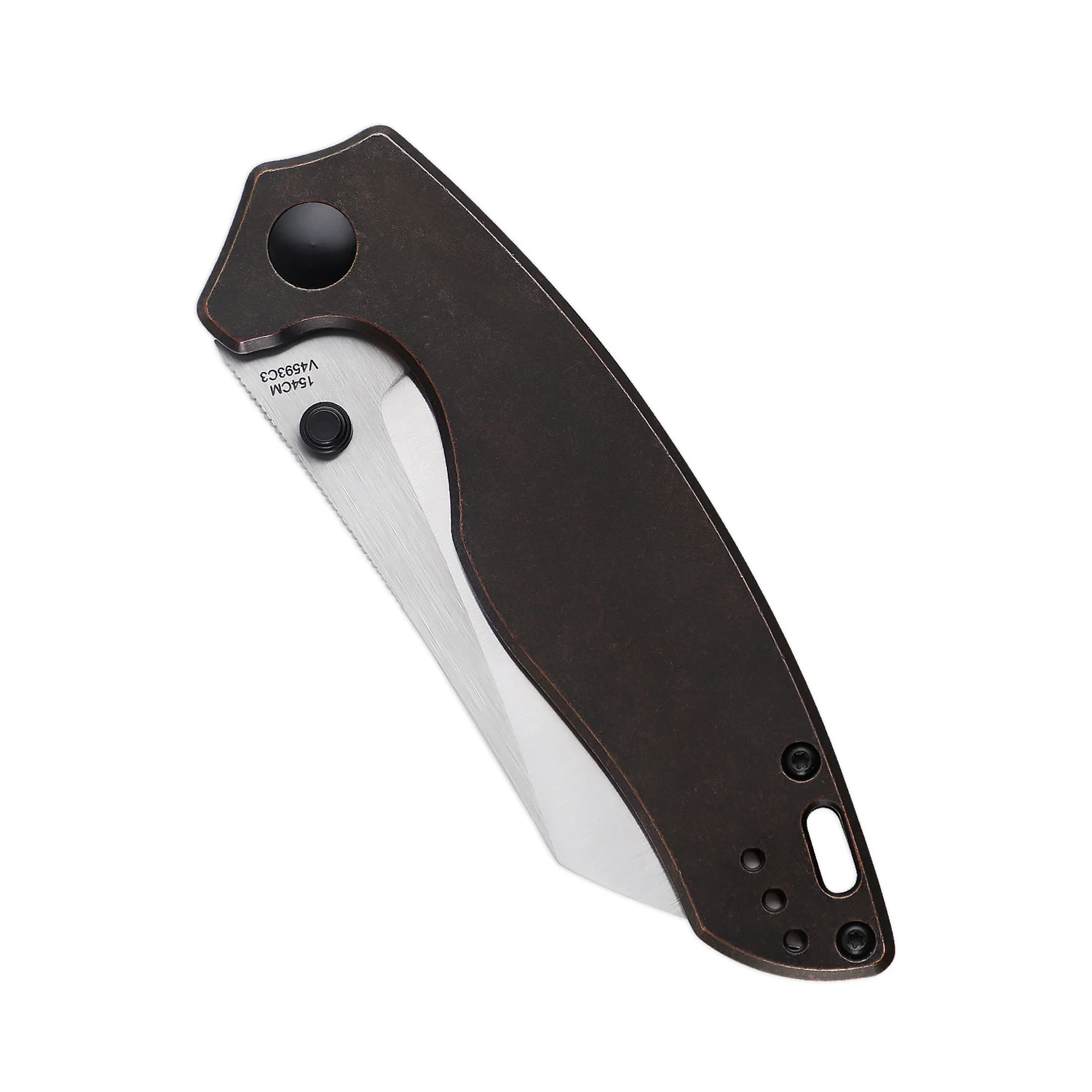 Kizer-cuchillo plegable K V4593C3, mango de cobre con hoja de acero de 2022 CM, herramientas de mano para caza al aire libre, 154