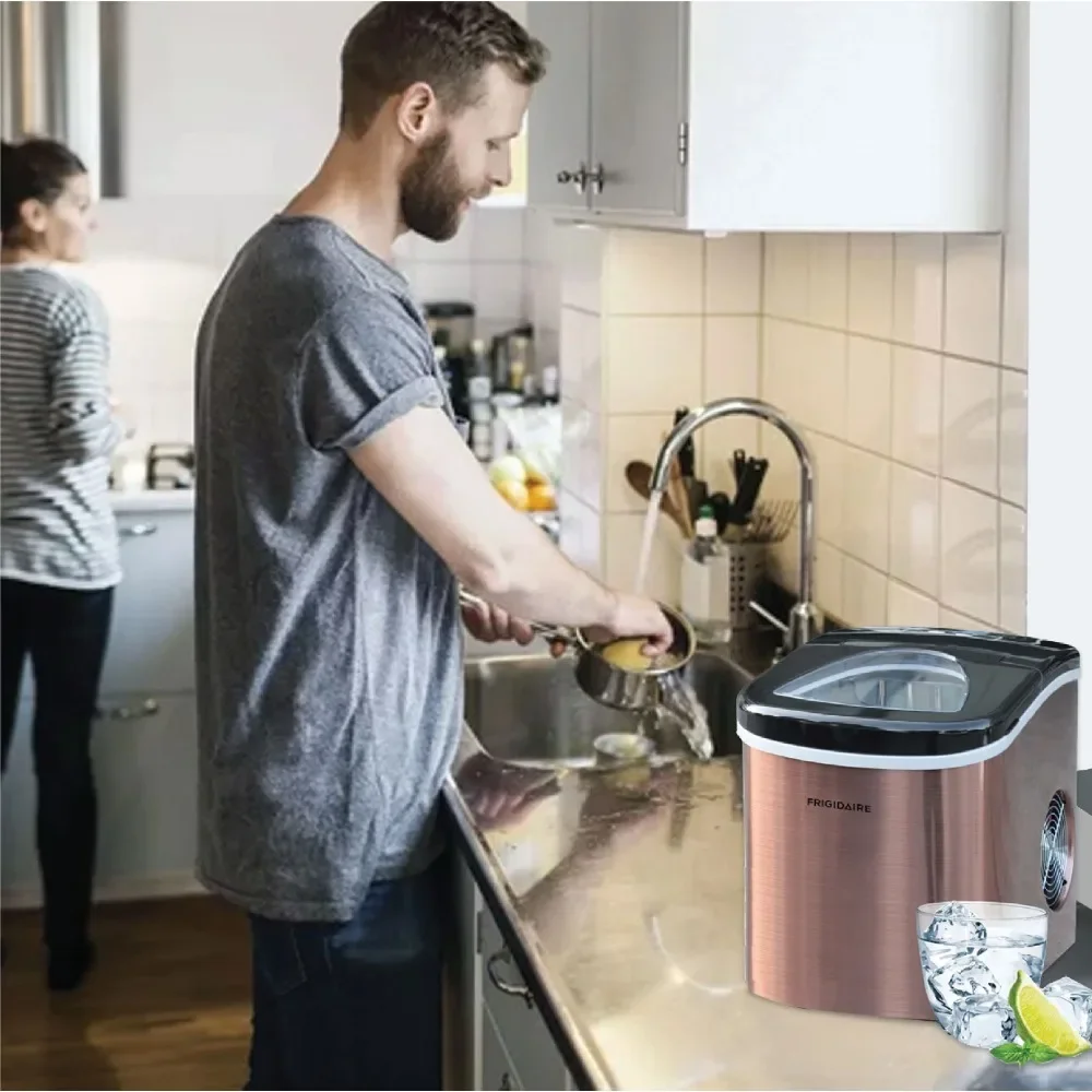Portable Stainless Steel Countertop Icemaker Ice Maker 26 Lb. Freezing Appliances Kitchen Home