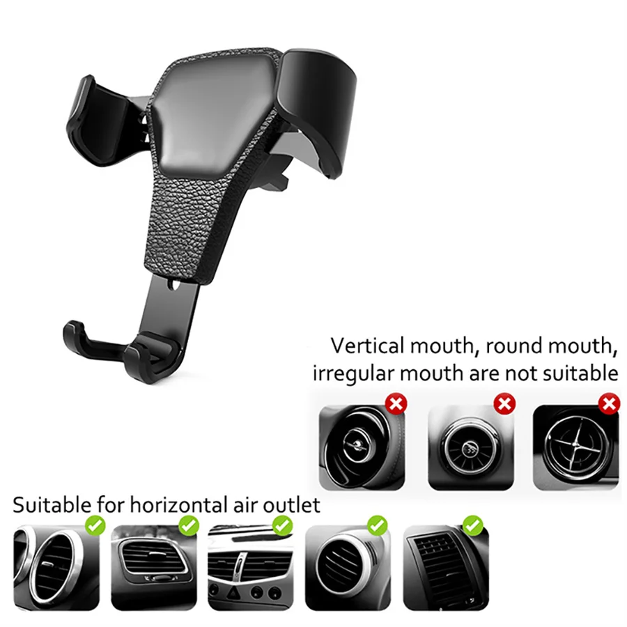 Gravity Car Cell Phone Holder For Air Vent Mobile Phone Mount Clip Stand Auto Smartphone GPS Support For iPhone Samsung Xiaomi view 5