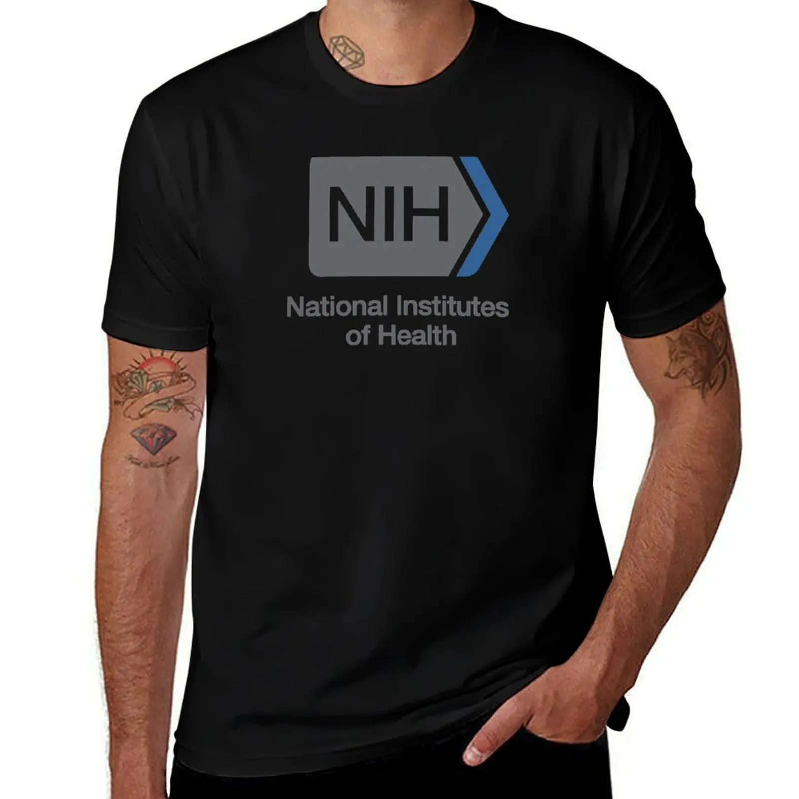 

institutes health national of nih T-Shirt Breathable Sportswear T-Shirt for Men