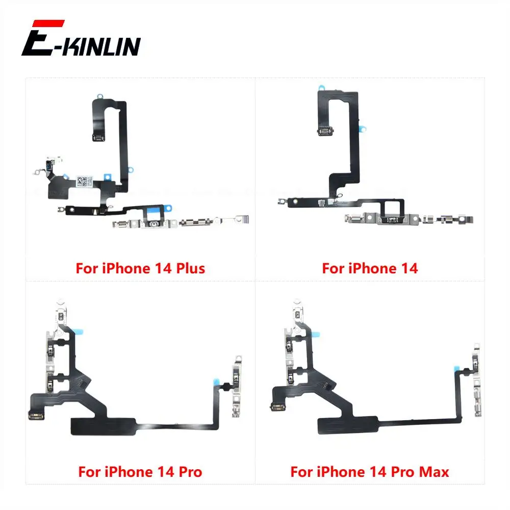 Power ON OFF Mute Switch Control Key Volume Button Flex Cable For iPhone 15 14 Plus Pro Max Replacement Parts