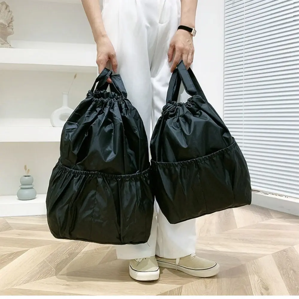 Large Capacity Flower Printing Backpack Shoulder Bag Elephant Drawstring Bag Solid Color Beach Bag Ethnic Style Handbag