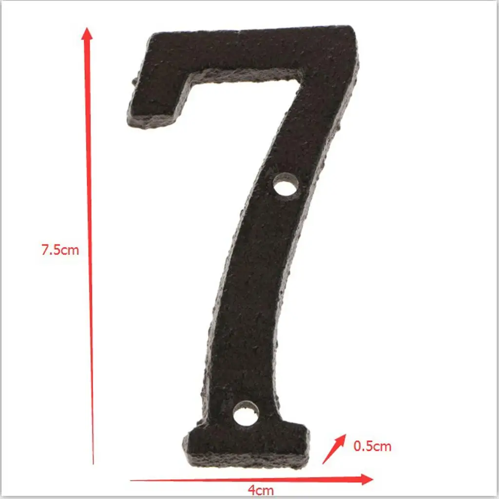 Screw interior Number Address Plate Sticker for Mailbox Apartment House Floor