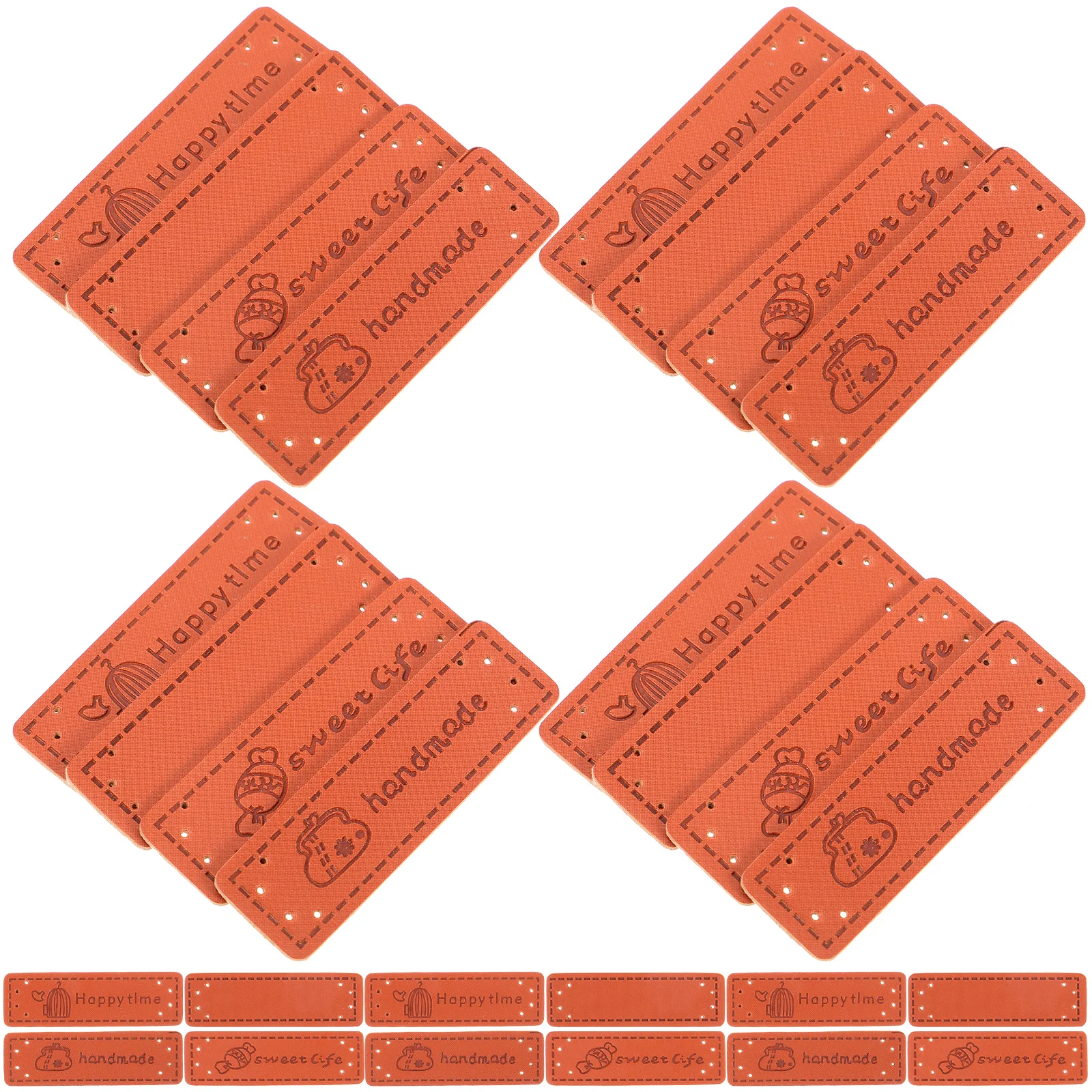 

120pcs DIY Labels Sewing Tags Custom Handmade Items Clothing Blank Birdcage Wallet Candy Elegant Fashionable