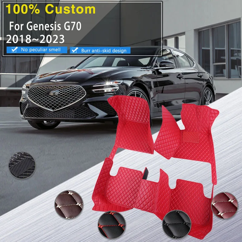 

Luxury Car Floor Mats For Genesis G70 IK 2018~2023 Dirt-resistant Pads Floor Matts Carpets Tapetes Auto Car Accessories Interior