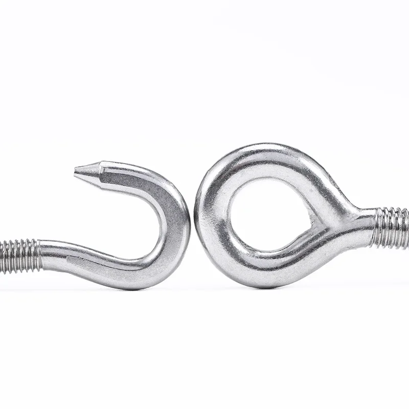 M4M5M6M8M10M12M14M16M18M20M22M24 304 A2 Stainless Heavy Duty Eye Hooks/Ring Pack Screw Sheep Eye Screws Thread Lifting Eye-bolt