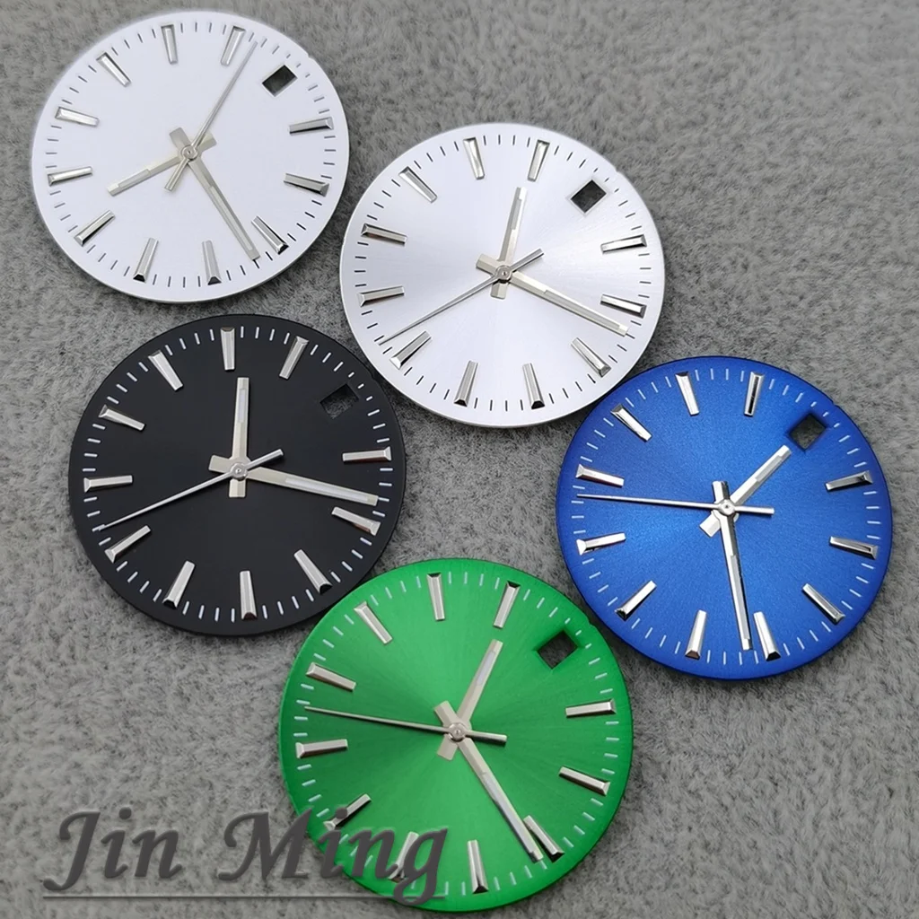 High Quality 28.5mm NH35Watch Dial Stripes Simple Surface Single Date Window Aseptic Dial Fit NH35/NH36/4R/7S Automatic Movement