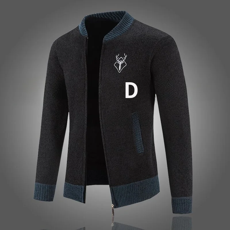 

Autumn Winter New Sle Men's Knitted Sweater Jaet Color Blo Casual Faion Open Cardigan Cool Knitwear Long Sve