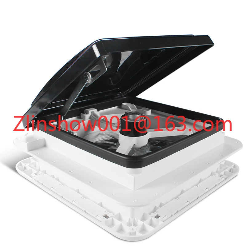 12V 11inch 280mm RV Roof Vent Skylight Exhaust Fan Manual Lift Black Lid for Camper & Caravan