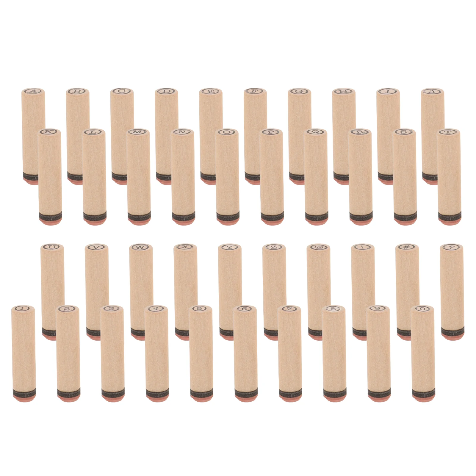 Number Letter Cylinder Seal Scrapbook Wooden Alphabet Stamps Multipurpose Craft Kit