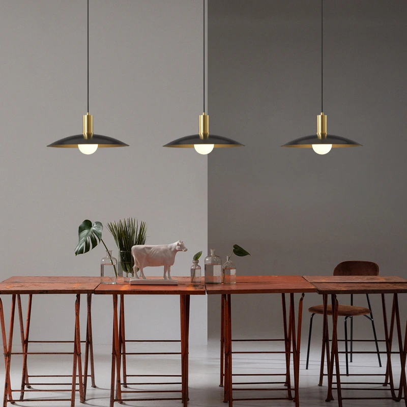 All Copper Single Head Small Chandelier Nordic Modern And Simple Creative Bedroom Bedside Lamp Dining Room Brass Pendant light