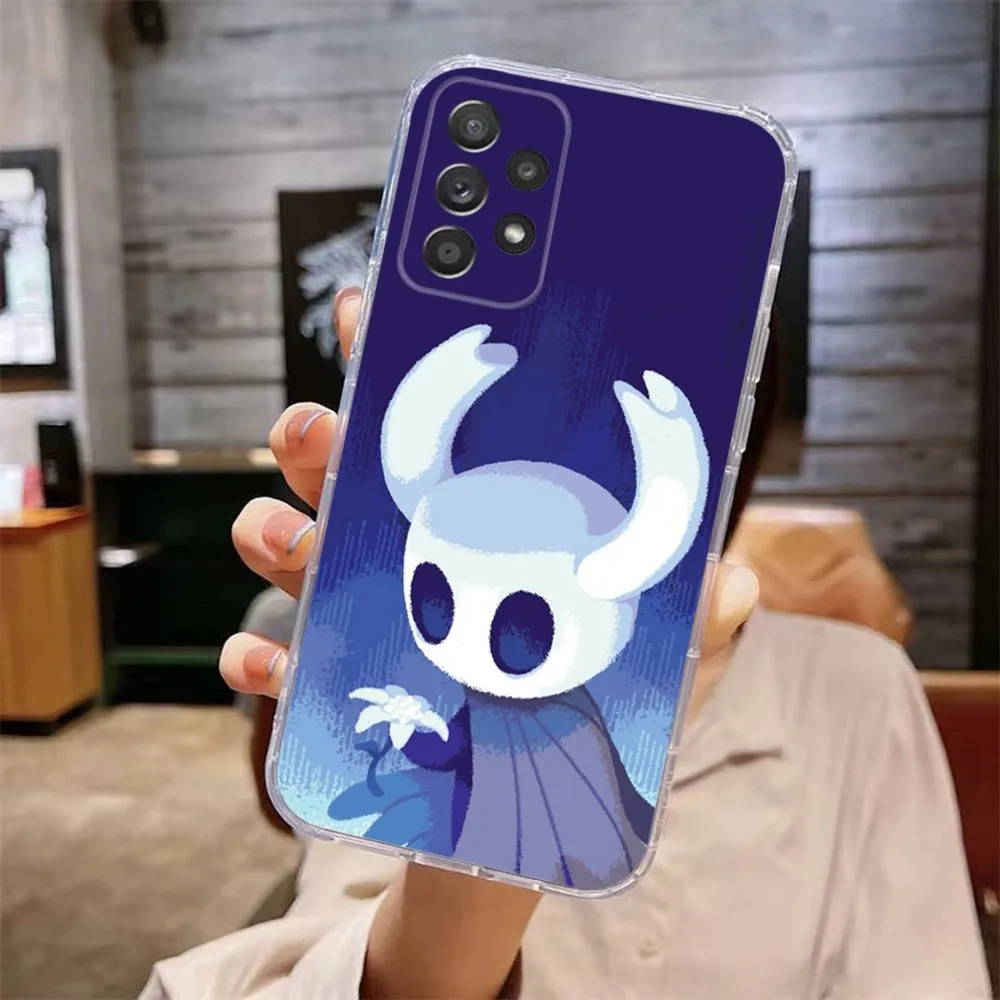 Game H-Hollow K-Knight Phone Case For Samsung Galaxy A71,70,52,51,40,31,A50,30S,21S,Note20ultra Transparent Cover