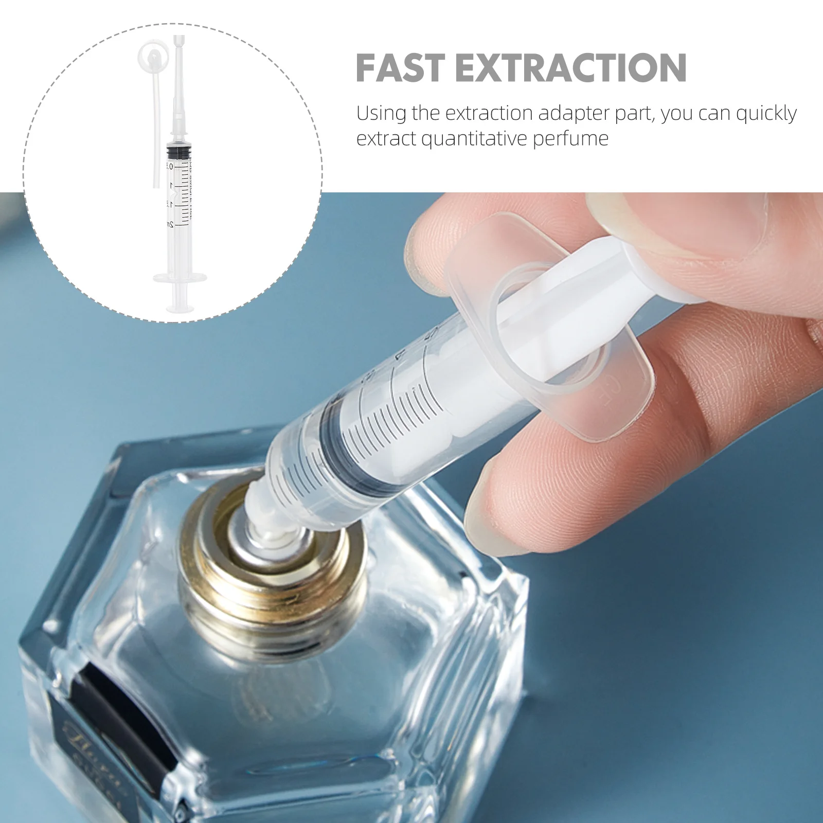 

1Set Perfume Syringe Dispenser Tool Extraction Pump Head Syringe for Precise Liquid Measuring Filling Perfume Dispenser