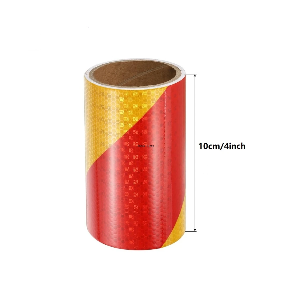 DIY 10CM*1M High Visibility Twill Reflective Tape Strip Self Adhesive Waterproof Warning Safety Reflector Sticker For Motorcycle