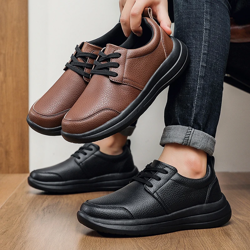 

Men's Casual Shoes Comfortable sports style Office or work Black brown Outdoor high-quality daily shoes lace-up Hot selling
