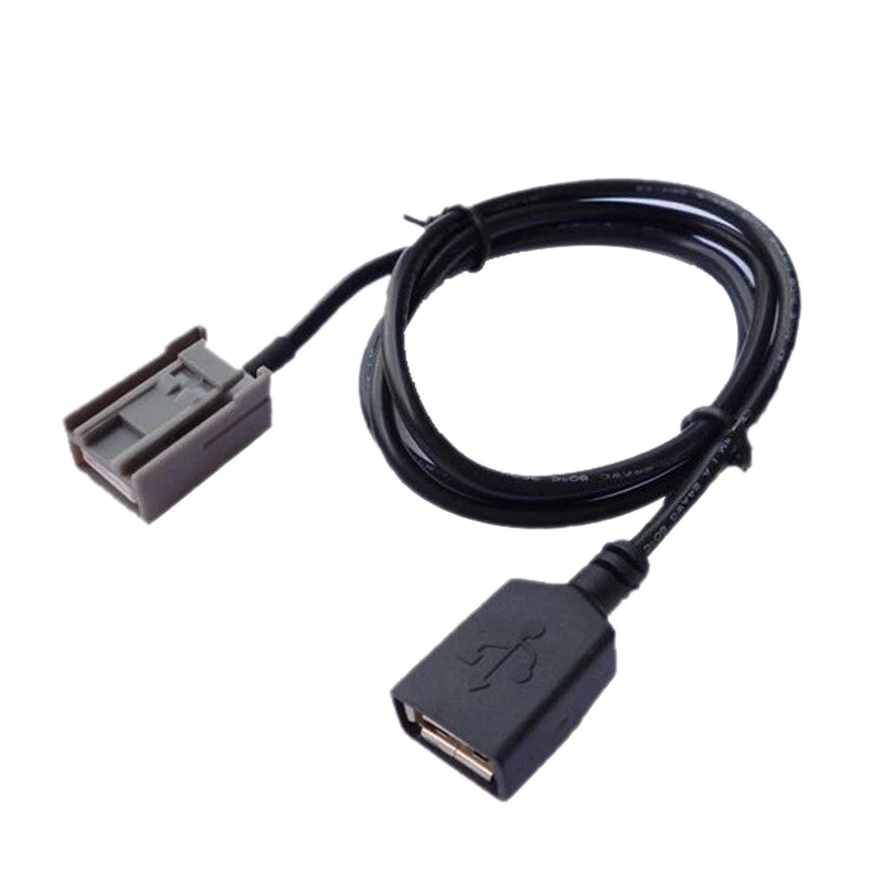 2X Car Aux USB Cable Adapter Female Port Extension Wire For Honda Civic Jazz CR-V Accord Stereo MP3 Interface