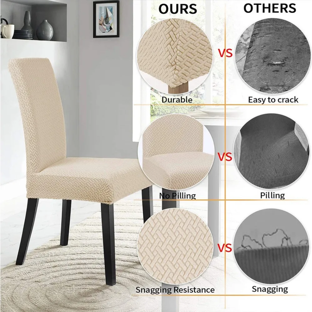 Thick Jacquard Chair Covers T-shaped pattern Chair Seat Case Elastic Dining Chair Protector Office Restaurant Universal Size