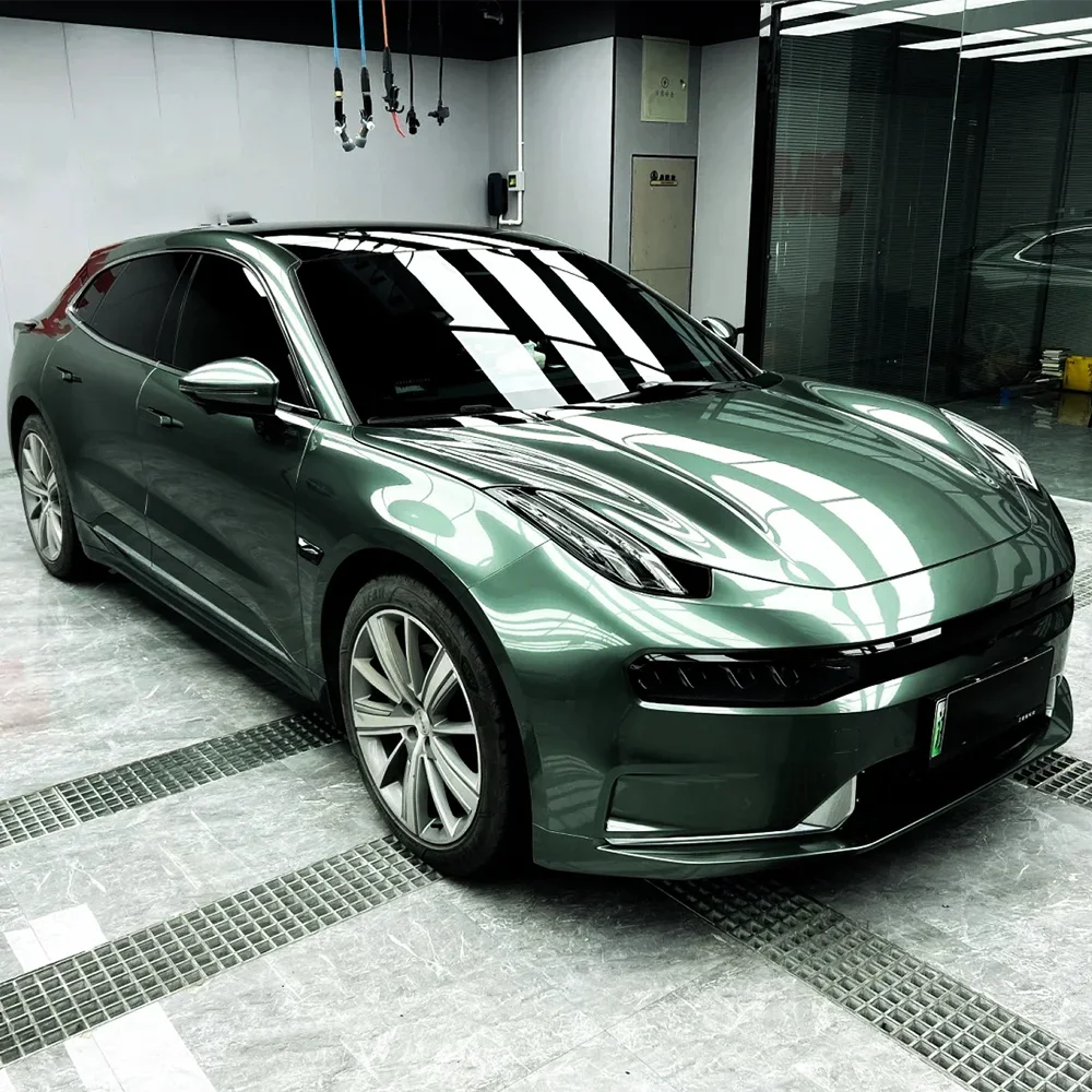 

Liquid Metal Alpine Green Car Sticker Color Change Vinyl Film PET Bubble Free Wrapping Car Accessories Auto Self Adhesive Decals