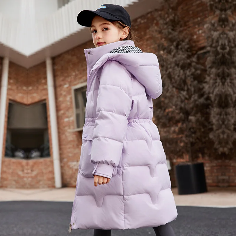 UNITIM 2024 Winter Children Girl Down Jacket Thick Warm 90% White Duck Down Teenage Girl Coat 5-14 Years Kids Parka Outwears