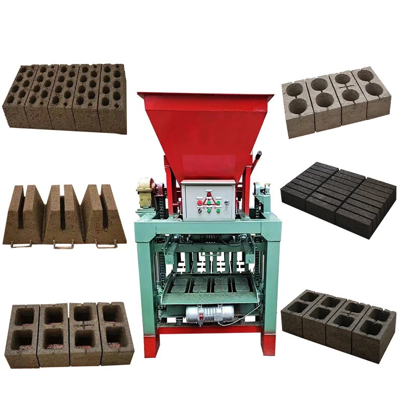 

4-35 Hopper Concrete Cement Block Making Machine Sale Hollow Interlocking Brick Block Making Machine Production Line