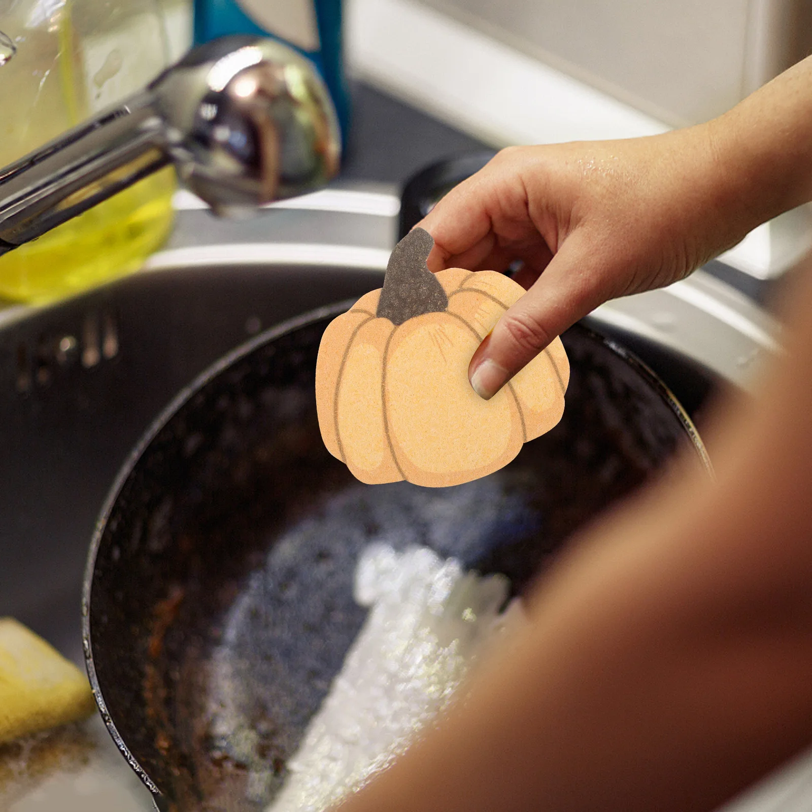 

4 Pcs Wood Pulp Cotton Cleaning Sponge Dish Scrubbers for Sponges Kitchen Washing Take Bath Natural Dishes Vegetable Shower