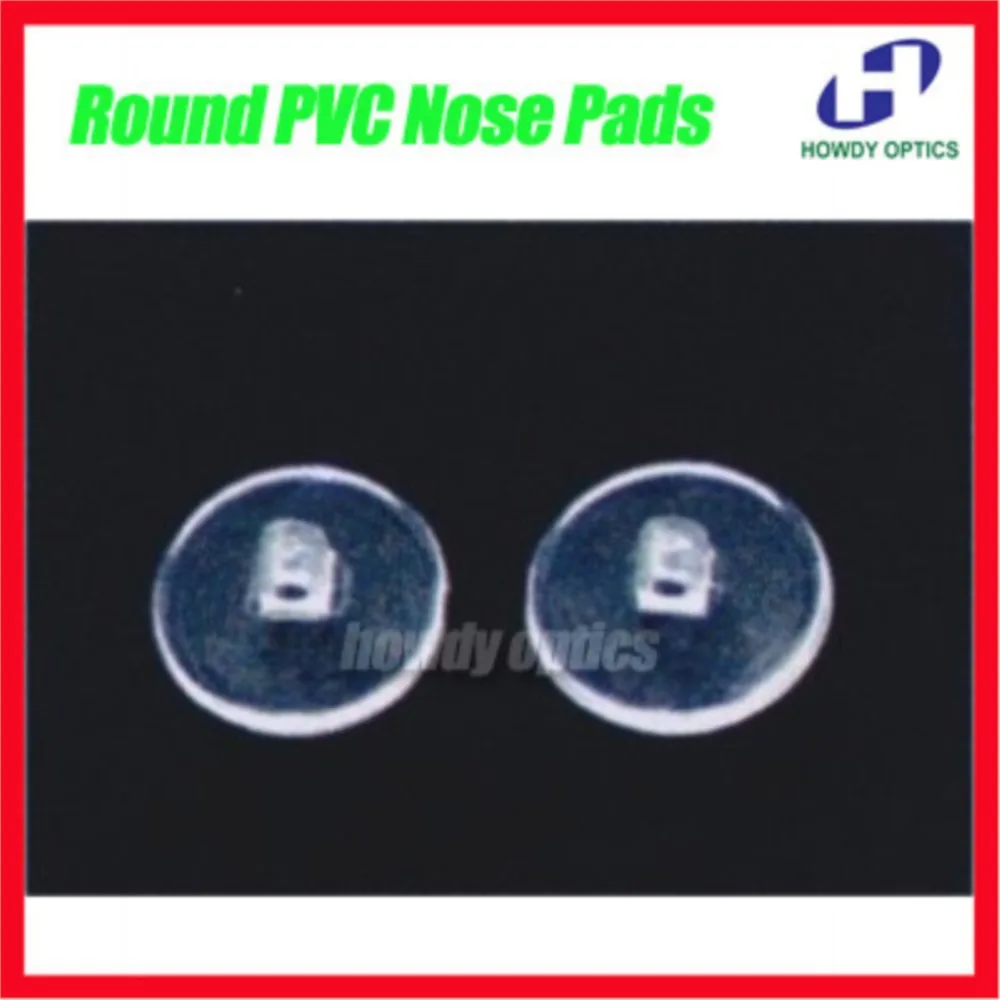 

100pcs Eyeglasses Round PVC Nose Pads Screw In Type Size 9mm Glasses Accessories