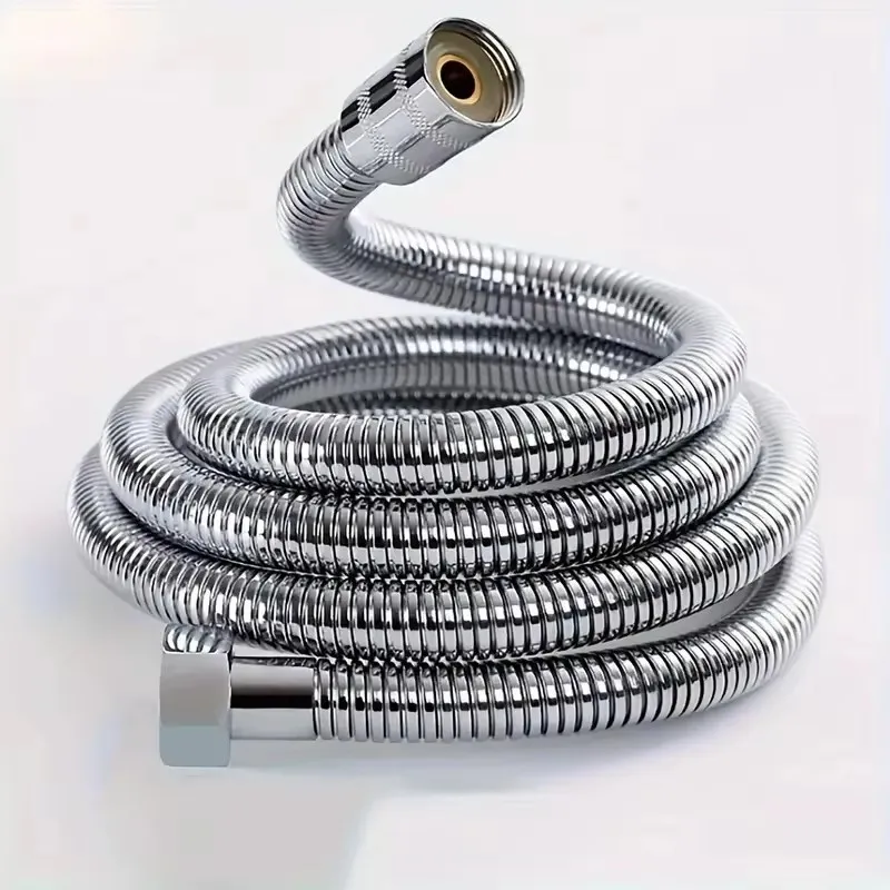 1pcs 1.5M Shower Hose, Upgrade Stainless Steel Shower Tube, Anti-Kink and Leak-Proof, High Pressure Resistance, Universal G 1/2