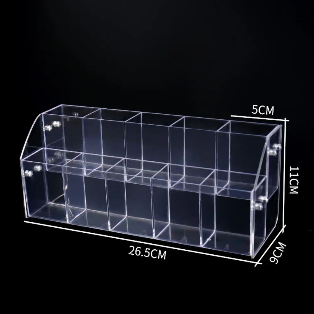 2/3/4/5 Layer Mark Pen Holder Transparent Large Capacity Stationery Display Shelf Durable Acrylic Makeup Brush Holder