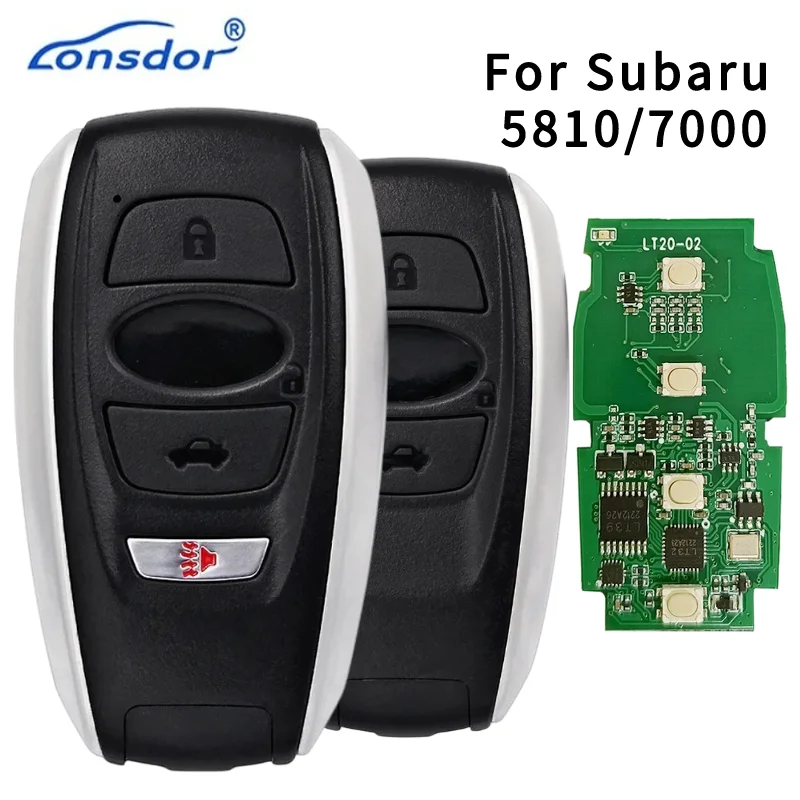 Lonsdor LT20-02EN Smart Remote Key 5801 7000 For Subaru STI WRX Legacy Outback Forester Ascent Crosstrek Impreza For K518 KH100+